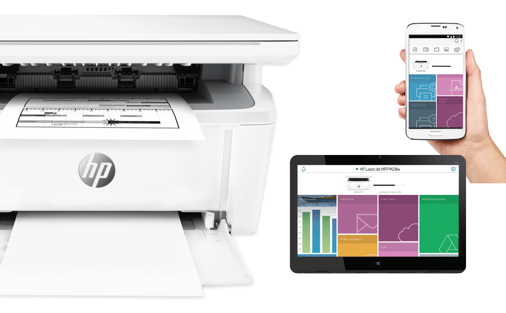 راهنمای کامل پرینت با گوشی در پرینتر HP LaserJet Pro MFP M28w