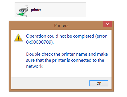 دلایل خارج شدن پرینتر از حالت پیش‌فرض و نمایش خطای 0x00000709