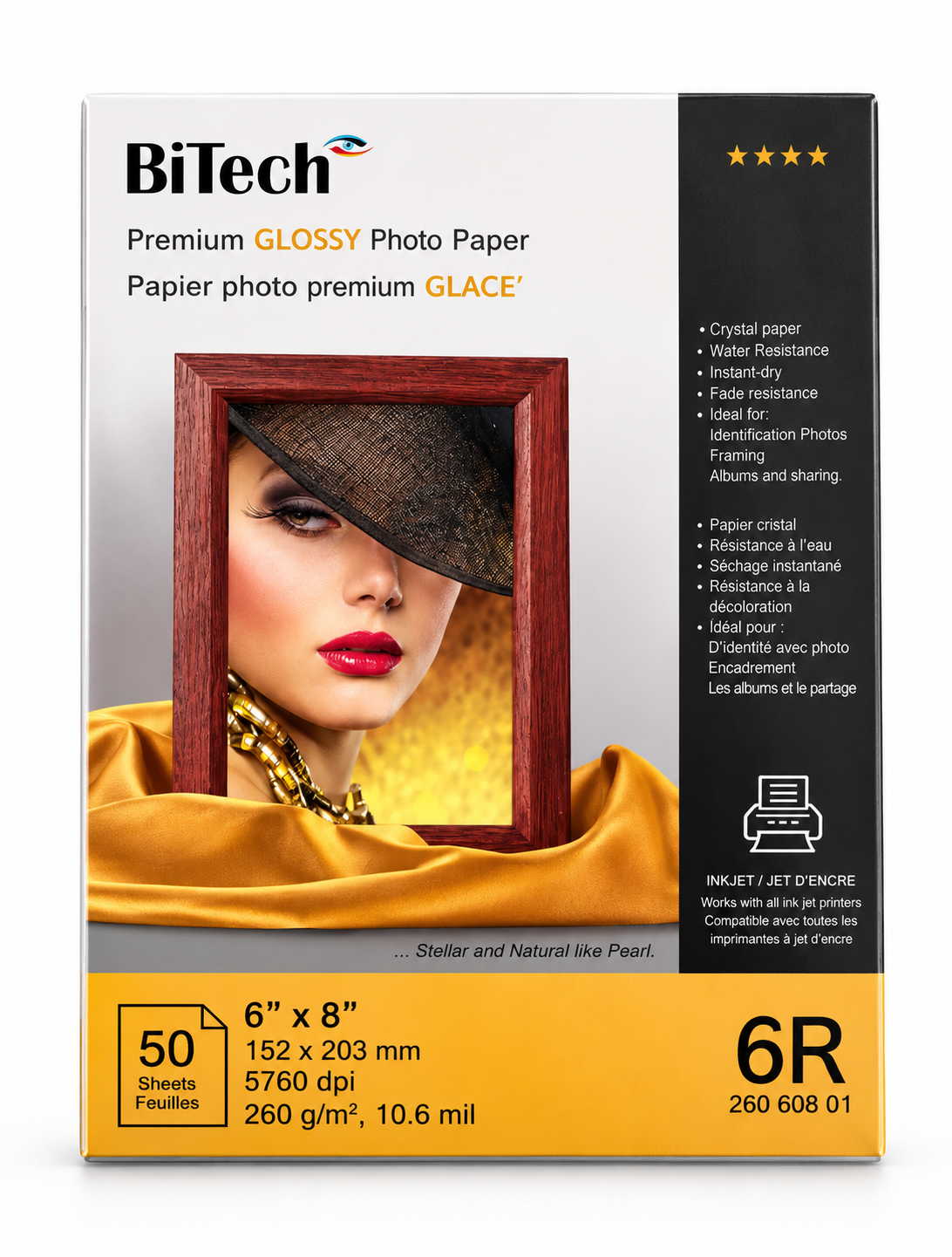 کاغذ فتوگلاسه بایتک 260 گرم 50 برگی A5 - BITECH