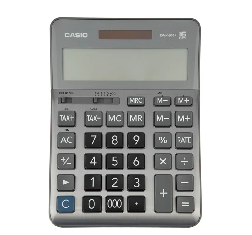 ماشین حساب کاسیو 16رقمی مدل DM-1600Fاصلی(اورجینال)