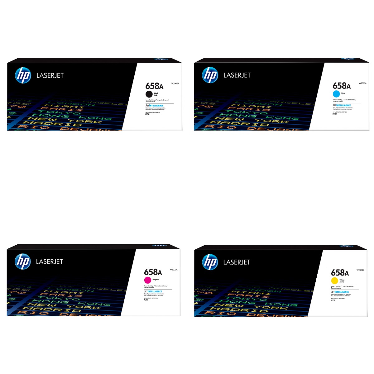 کارتریج لیزری رنگی اچ پی مدل HP 658A سری کامل