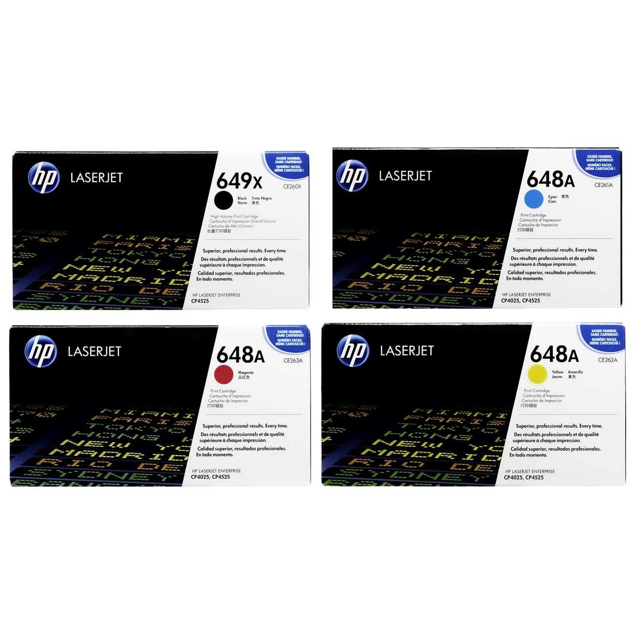 کارتریج پرینتر لیزری رنگی اچ پی HP 648A سری کامل