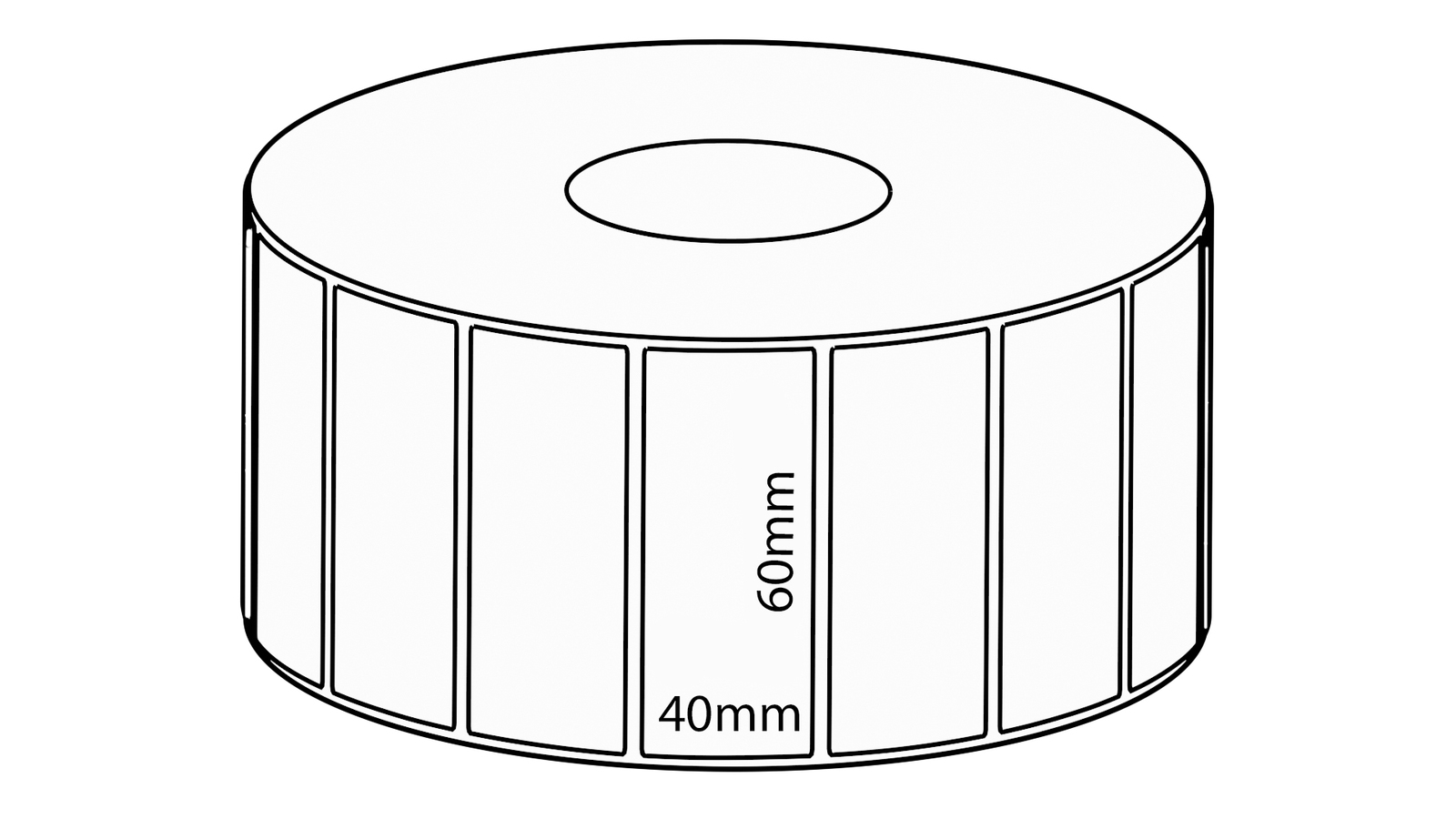 لیبل (برچسب)  بی رنگ Transparent Label یک ردیفه 80*20 میلی‌متری
