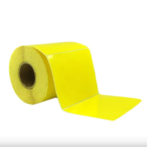لیبل (برچسب) کاغذی زرد تک ردیفه 100×80