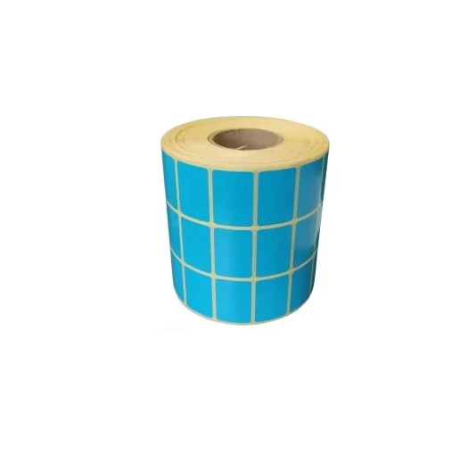 لیبل (برچسب) کاغذی سه ردیفه آبی 21*31 میلی‌متری