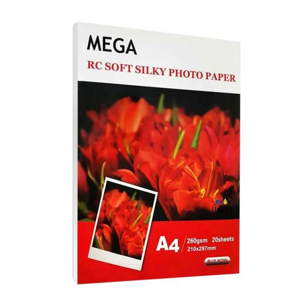 کاغذ سافت سیلک مگا 260 گرم 20برگ  A4 - MEGA RC